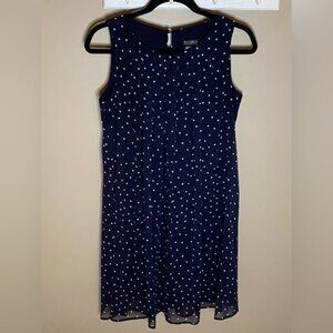 Soho Apparel navy and white lines dress-size small-used but excellent condition